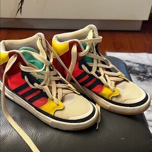 Adidas women’s Red, Yellow, and Blue Sneakers